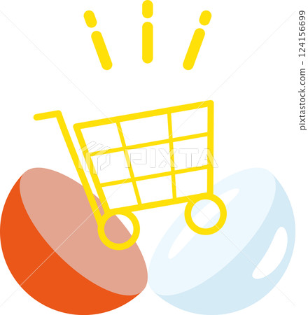 Gacha Shopping-膠囊玩具購物插畫 124156699