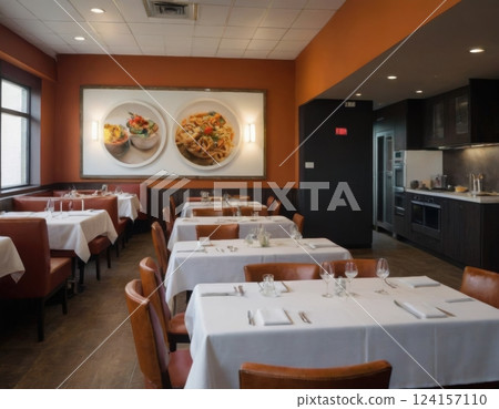 Interior of a modern restaurant. 124157110