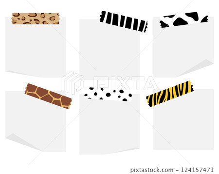 動物圖案遮蔽膠帶和便箋本 124157471