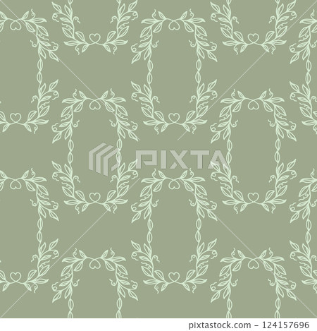 A green leafy patterned fabric with a green background The pattern is made up of many small green leaves seamless pattern. A green leafy patterned fabric with a green background The pattern is made up of many small green leaves seamless pattern. 124157696