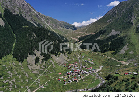 Image of Kackar mountain ranges and plateaus in Rize province. Image of Kackar mountain ranges and plateaus in Rize province. 124158203