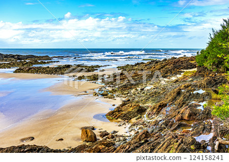 Rocky and deserted beach 124158241