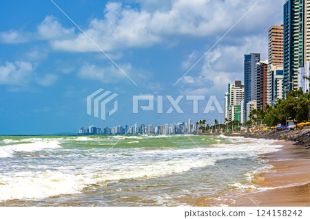 Skyscrapers surrounding Boa Viagem beach Skyscrapers surrounding Boa Viagem beach 124158242