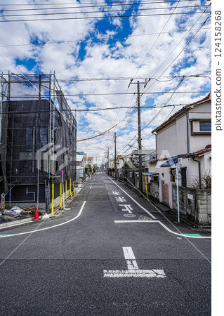 正在興建中的新房場景 124158268