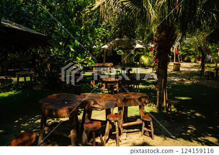 Cafe in the park. 124159116