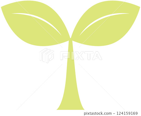 插畫資料:春色的嫩芽、植物 插畫資料:春色的嫩芽、植物 124159169