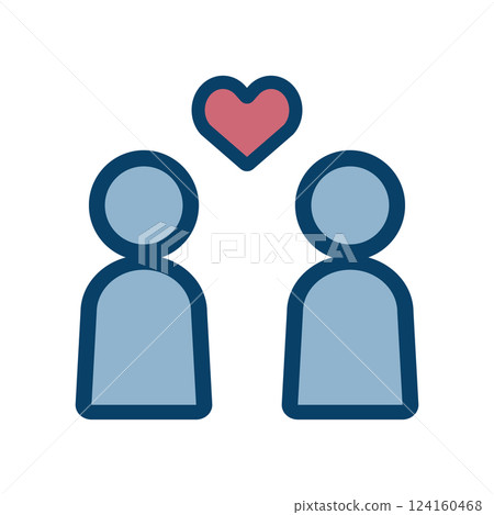 Couple icon illustration Couple icon illustration 124160468
