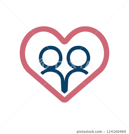 Couple icon illustration Couple icon illustration 124160469