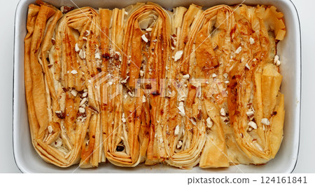 Made from phyllo dough Crinkle Cake 124161841