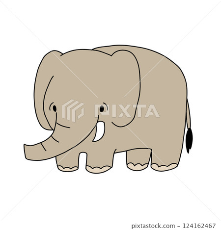 Cute elephant illustration 124162467