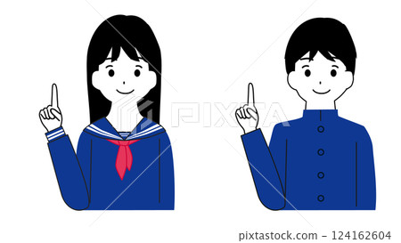 男女學生介紹的插圖 124162604