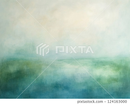 A smooth, blurred texture resembling the flow of water, with gentle color transitions between soft greens and blues, evoking calmness and natural beauty 124163000