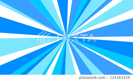 16:9 size blue background material: vector illustration of random width convergent lines 124163259