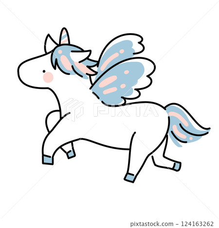 cute unicorn illustration 124163262