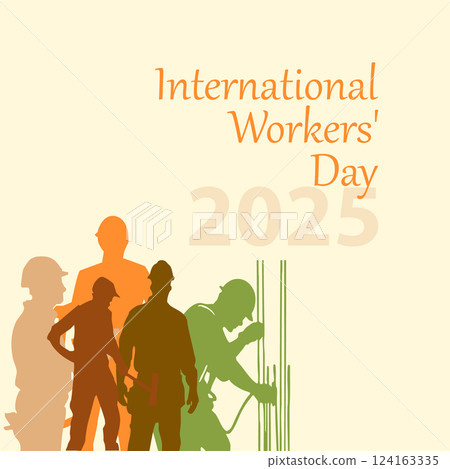 International workers day or Happy Labour day vector post design banner poster illustration with workers. labor day and may day celebration International workers day or Happy Labour day vector post design banner poster illustration with workers. labor day and may day celebration 124163335