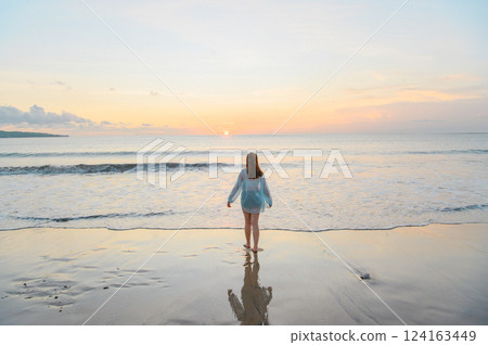 Bali sunset on the Jimbaran beach Bali sunset on the Jimbaran beach 124163449