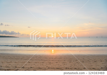 Bali sunset on the Jimbaran beach 124163469