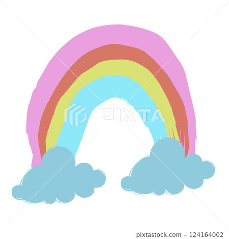 A rainbow and clouds A rainbow and clouds 124164002