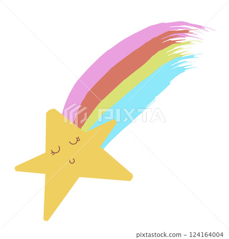 A rainbow shooting star 124164004