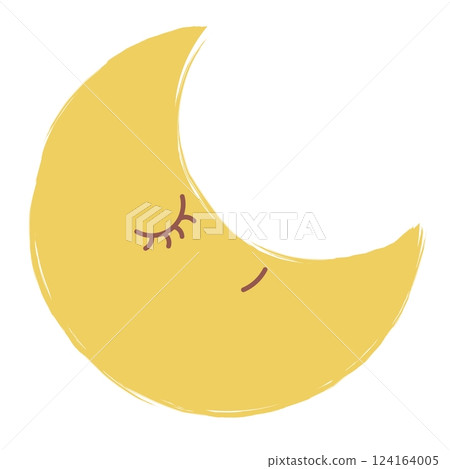 The crescent moon closes its eyes 124164005