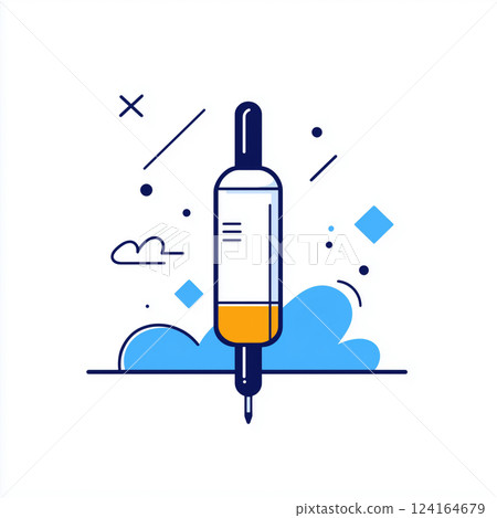 illustration for World Diabetes Day featuring a Insulin Pen 124164679
