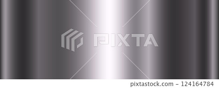 Metallic polished glossy abstract background. Silver gradient. The texture of a smooth metal surface. Metallic polished glossy abstract background. Silver gradient. The texture of a smooth metal surface. 124164784