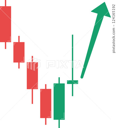 Candlestick setup for long position. Reversal pattern Candlestick setup for long position. Reversal pattern 124165192