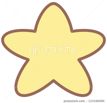 Cute Hand Drawn Yellow Element Star Cute Hand Drawn Yellow Element Star 124166994