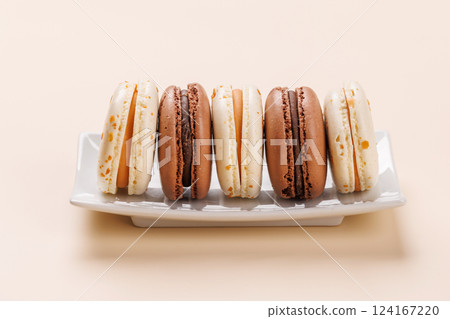 A delightful assortment of fresh macaroons A delightful assortment of fresh macaroons 124167220