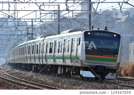 東海道本線 真鶴 JR東日本 E233系列 3000系列 E59列車(神津) 東海道本線 真鶴 JR東日本 E233系列 3000系列 E59列車(神津) 124167859