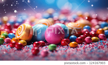 tasty christmas candy colorful sweets 124167903