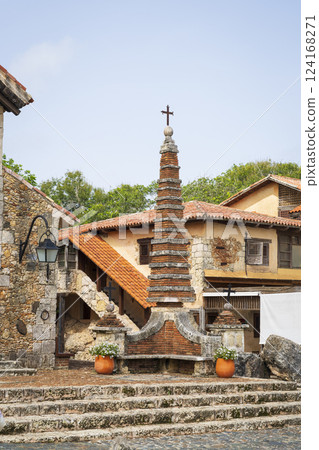 Nice shot of Altos de Chavon church details Nice shot of Altos de Chavon church details 124168271