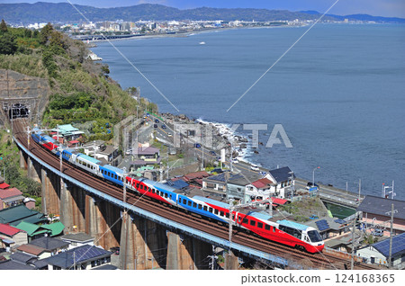 東海道本線 早川-根府川 伊豆急行 2100 系列 R5 度假村舞子號 東海道本線 早川-根府川 伊豆急行 2100 系列 R5 度假村舞子號 124168365