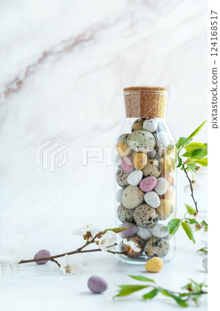 Easter decoration, Easter holiday composition, postcard, spring mood Easter decoration, Easter holiday composition, postcard, spring mood 124168517