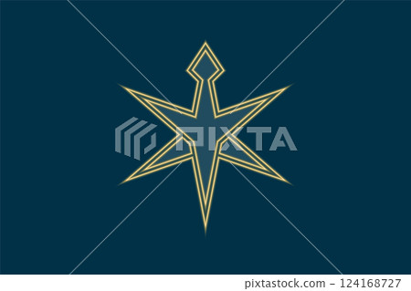 Official flag of Chiba. Prefecture in Japan. Glow effect concept Official flag of Chiba. Prefecture in Japan. Glow effect concept 124168727