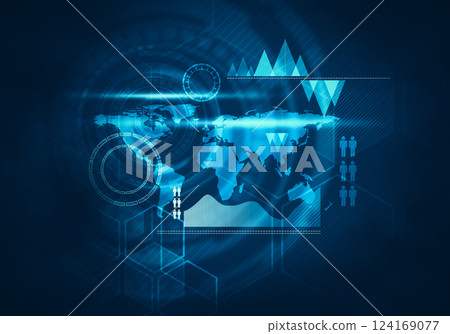 Abstract future, concept business technology futuristic blue virtual graphic touch screen user interface HUD Abstract future, concept business technology futuristic blue virtual graphic touch screen user interface HUD 124169077