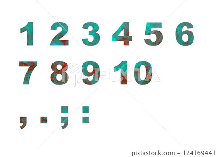 1 號翠綠色和紅色大理石紋理 124169441