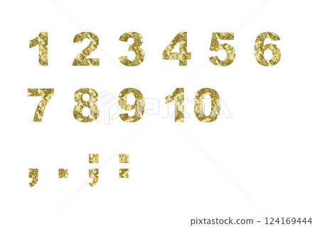 Number 1 gold foil texture Number 1 gold foil texture 124169444