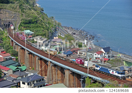 東海道本線 早川～根府川 JR貨運 EF64-1008（愛知） 124169686
