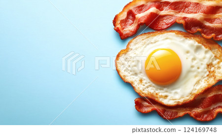 sandwich with bacon and fried egg 124169748