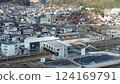 The completed Nishitakaya new station building and its surroundings - aerial view 2 124169791