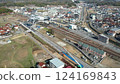 The completed Nishitakaya new station building and its surroundings - aerial view 5 124169843