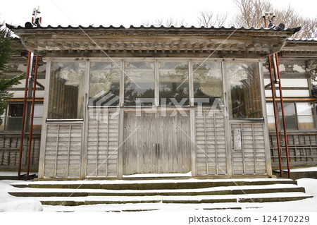 拍攝北海道江差町清王山法華寺院內的冬季風景 124170229