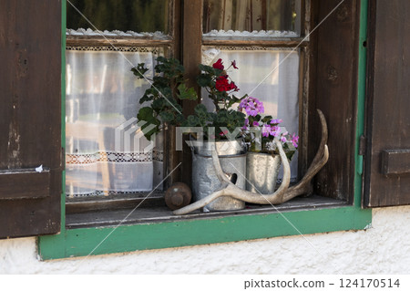 Moeslalm at Karwendel mountains on Karwendel Hohenweg, Austria 124170514