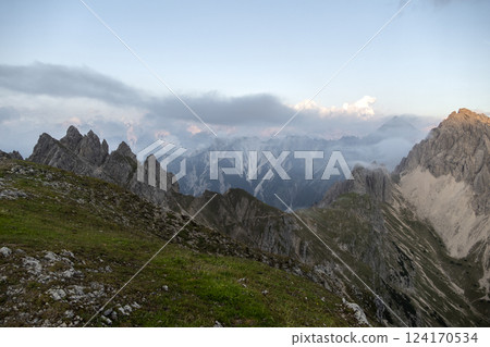 Ursprungssattel Nordlinger hut on Karwendel Hohenweg, Austria 124170534