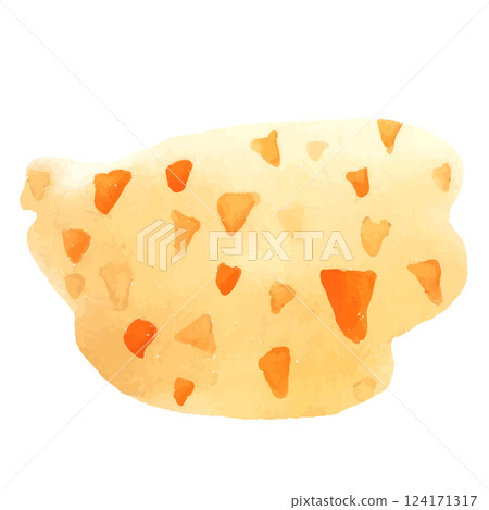 Orange Watercolor Vector Illustration with dots Orange Watercolor Vector Illustration with dots 124171317