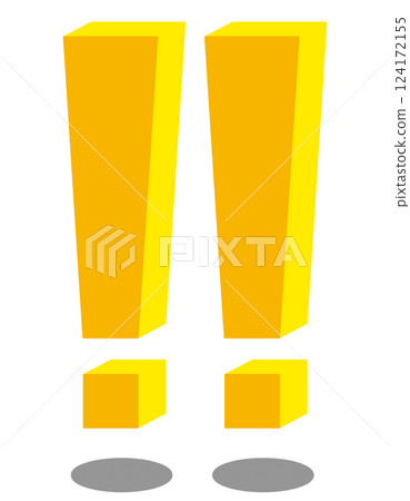 3D exclamation mark 124172155