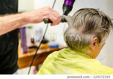 Expert Blow Dry Styling Service at Salon, banner ,campaing Expert Blow Dry Styling Service at Salon, banner ,campaing 124172183