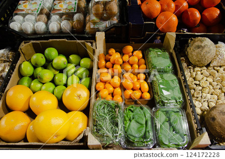 Fresh Fruits and Herbs Organic Market Selection Healthy Natural Choices 124172228