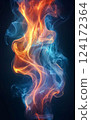 Stunning Abstract Fire and Ice Digital Artwork Contrasting Elements of Heat and Cool Stunning Abstract Fire and Ice Digital Artwork Contrasting Elements of Heat and Cool 124172364